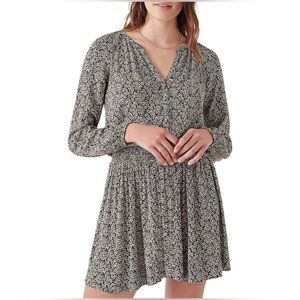 Faherty Montara Batik Blouson Drop Waist Mini Dress Size Small Sundress NWOT